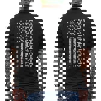 Usa Flag Men Patriot Best Dad Ever Fathers Day Mens Back Print T-shirt - Seseable