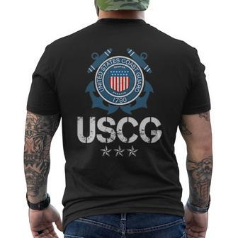 Uscg Military US Coast Guard Veteran Mens Men's T-shirt Back Print - Seseable