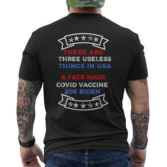 Useless Things Vaccine Biden Stars Grunge Distressed Men's T-shirt Back Print - Seseable