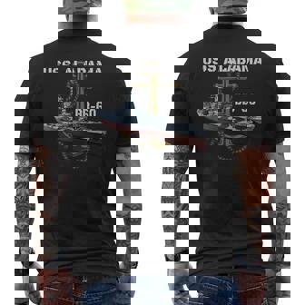 Uss Alabama Bb-60 Battleship Ww2 American Warship Veterans Men's T-shirt Back Print - Seseable