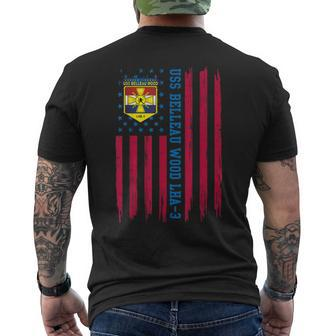 Uss Belleau Wood Lha-3 Amphibious Assault Ship Veteran Men's T-shirt Back Print - Seseable