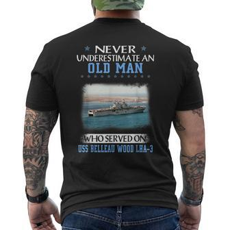 Uss Belleau Wood Lha-3 Veterans Day Father Day Men's T-shirt Back Print - Seseable