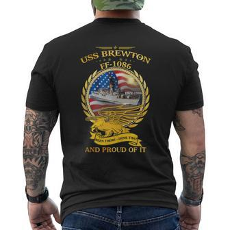 Uss Brewton Ff-1086 Men's T-shirt Back Print - Seseable