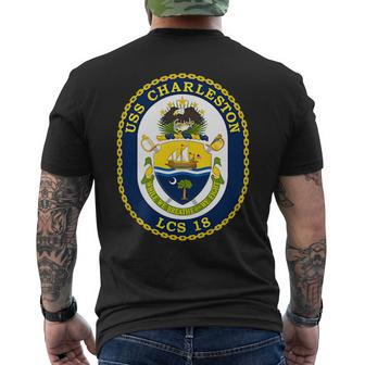 Uss Charleston Lcs-18 Navy Littoral Combat Ship Men's T-shirt Back Print - Seseable