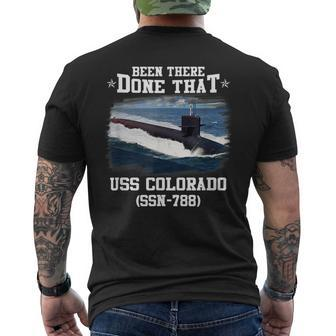 Uss Colorado Ssn-788 Submarine Veterans Day Father Day Men's T-shirt Back Print - Seseable