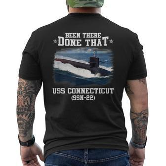 Uss Connecticut Ssn-22 Submarine Veterans Day Father Day Men's T-shirt Back Print - Seseable