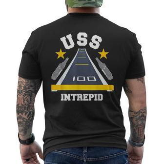 Uss Intrepid Aircraft Carrier Military Veteran Men's T-shirt Back Print - Seseable