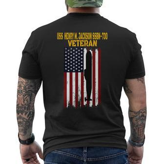 Uss Jackson Ssbn-730 Submarine Veterans Day Fathers Day Men's T-shirt Back Print - Seseable