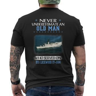 Uss Lockwood Ff-1064 Veterans Day Father Day Men's T-shirt Back Print - Seseable