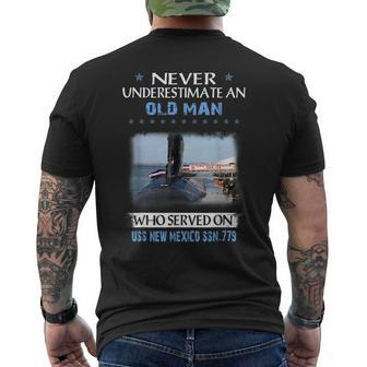 Uss New Mexico Ssn-779 Submarine Veterans Day Father Day Men's T-shirt Back Print - Seseable