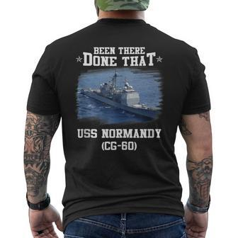 Uss Normandy Cg-60 Ticonderoga Class Cruiser Father Day Men's T-shirt Back Print - Seseable