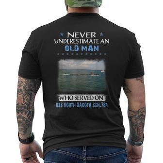 Uss North Dakota Ssn-784 Submarine Veterans Day Father Day Men's T-shirt Back Print - Seseable