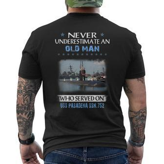 Uss Pasadena Ssn-752 Submarine Veterans Day Father Day Men's T-shirt Back Print - Seseable