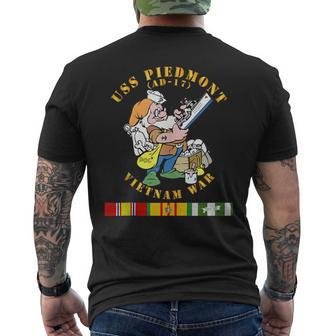 Uss Piedmont Ad-17 Vietnam War Men's T-shirt Back Print - Seseable