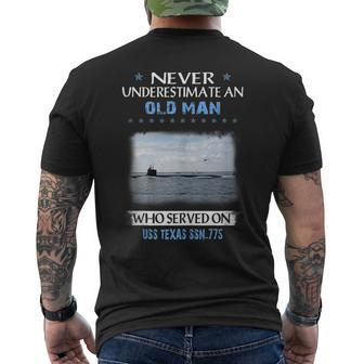 Uss Texas Ssn-775 Submarine Veterans Day Father Day Men's T-shirt Back Print - Seseable