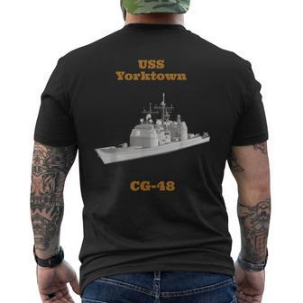 Uss Yorktown Cg-48 Navy Sailor Veteran Men's T-shirt Back Print - Seseable