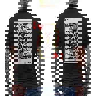 Valentines Day - King Of Hearts Cards Couple T Shirt Men's Back Print T-shirt | Mazezy