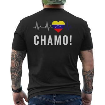 Venezuela Flag Pride Bandera Venezolana Camiseta Chamo Men Men's Back Print T-shirt | Mazezy