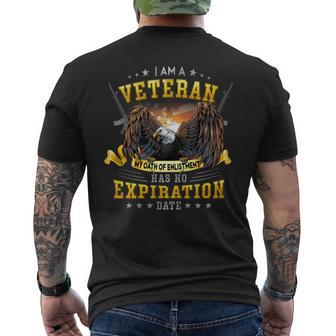 I Am A Veteran My Oath Of Enlistment Has No Expiration Date V2 Men's T-shirt Back Print - Seseable