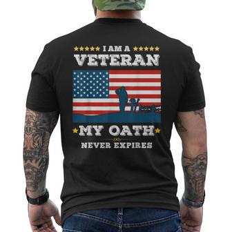 I Am A Veteran My Oath Never Expires Veteran Day V5 Men's T-shirt Back Print - Seseable