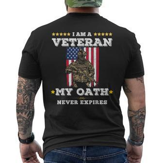I Am A Veteran My Oath Never Expires Veteran Day V6 Men's T-shirt Back Print - Seseable