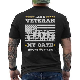 I Am A Veteran My Oath Never Expires Veteran Day V6 Men's T-shirt Back Print - Seseable