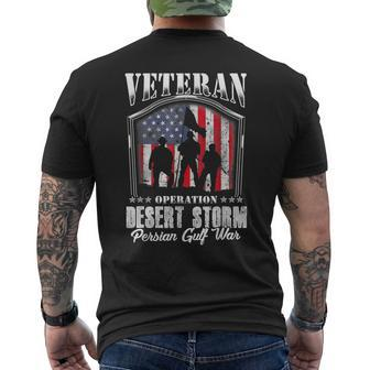 Veteran Operation Desert Storm Persian Gulf War Men's T-shirt Back Print - Seseable