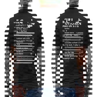 Veteran Pilot Nutrition Facts Gift Idea For Dad Grandpa Mens Back Print T-shirt | Mazezy