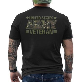 Veteran For Men - United States Army Veteran Men's T-shirt Back Print - Seseable