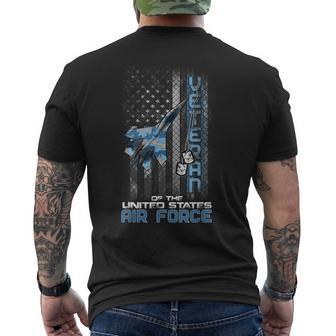 Veteran Of The United States Us Air Force American Usaf Flag Men's T-shirt Back Print - Seseable