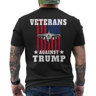 Veterans Against Trump Anti Trump Military Gifts Mens Back Print T-shirt | Mazezy