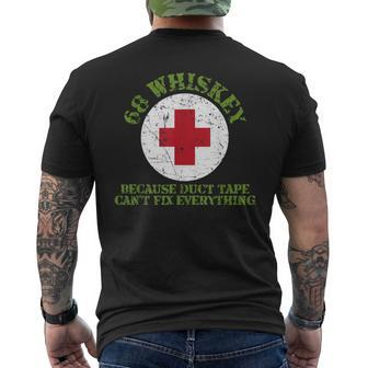 Veterans Memorial Day Army Medics 68 Whiskey Mens Back Print T-shirt