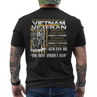 Vietnam Veteran Always Be The Best America Had Proud Daddy Men's T-shirt Back Print - Seseable