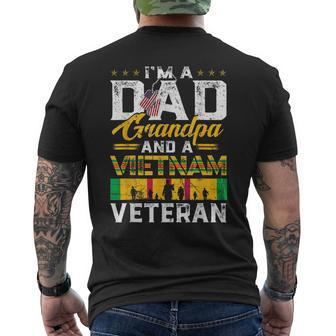 Vietnam Veteran Dad Grandpa Vietnam Veteran Mens Men's T-shirt Back Print - Seseable
