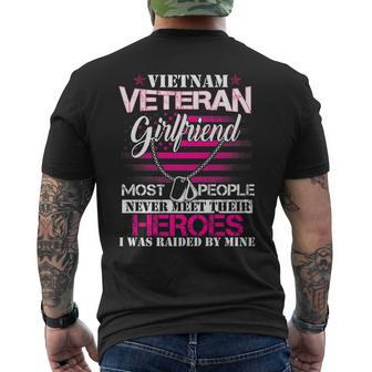 Vietnam Veteran Girlfriend Raised By My Hero - Veteran Day Men's T-shirt Back Print - Seseable