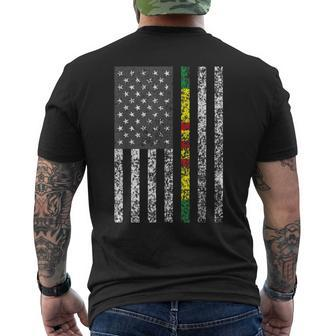 Vietnam Veteran - Us Flag - Vietnam Service Ribbon Men's T-shirt Back Print - Seseable