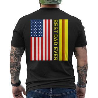 Vietnamese Vnch Flag Viet Nam Cong Hoa Best Dad Ever Mens Back Print T-shirt - Seseable