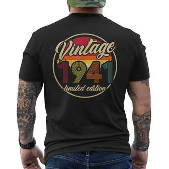 Vintage 1941 82Nd Birthday 82 Years Limited Edition Men Men's Back Print T-shirt | Mazezy