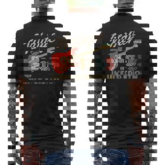 Vintage 1953 Limited Edition Guitar Year Of Birth Birthday Men's Back Print T-shirt | Mazezy