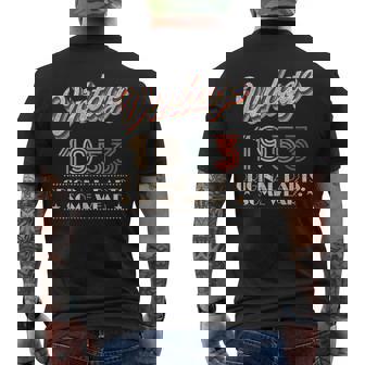 Vintage 1953 Original Parts Year Of Birth Birthday Men's Back Print T-shirt | Mazezy