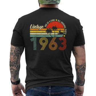 Vintage 1963 Limited Edition 60Th Birthday 60 Year Old Men Men's T-shirt Back Print - Seseable
