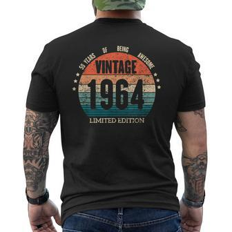 Vintage 1964 Limited Edition 59 Year Old 59Th Birthday Men's Back Print T-shirt | Mazezy