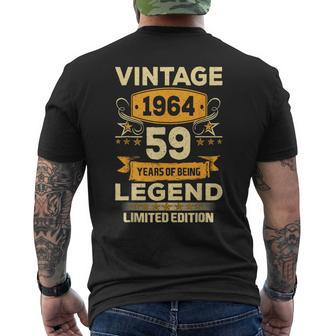 Vintage 1964 Limited Edition 59Th Birthday 59 Year Old Men's T-shirt Back Print - Thegiftio UK