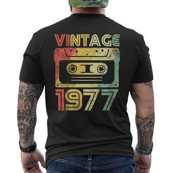Vintage 1977 Birthday Cassette 70S Party Wear Tee Men's Back Print T-shirt | Mazezy
