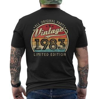 Vintage 1983 Limited Edition 39 Years Old 39Th Birthday Men's T-shirt Back Print - Seseable