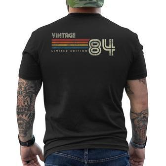 Vintage 1984 Chest Stripe Birthday Men's T-shirt Back Print - Seseable