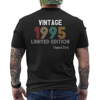 Vintage 1995 Birthday Idea Retro Birthday Party Men's Back Print T-shirt | Mazezy