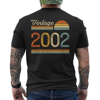 Vintage 2002 Birthday - Born In 2002 Men's Back Print T-shirt | Mazezy