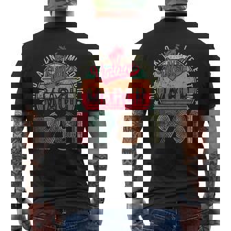 Vintage 42 Year Old March 1981 Limited Edition 42Nd Birthday Men's Back Print T-shirt | Mazezy