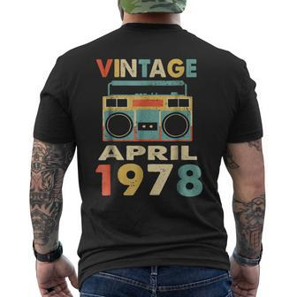 Vintage April 1978 Tshirt Retro 41St Birthday Men's Back Print T-shirt | Mazezy